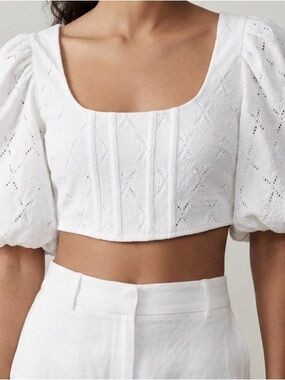 Zara Mixed Crop Knit Top